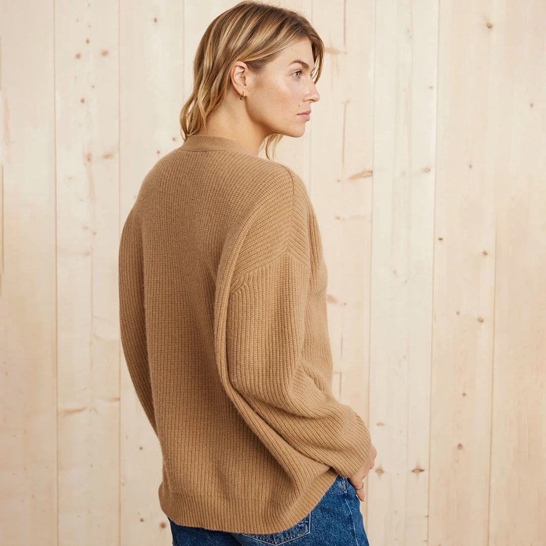 Lia - Oversized Kasjmier Cardigan voor Dames met Luxueus Comfort