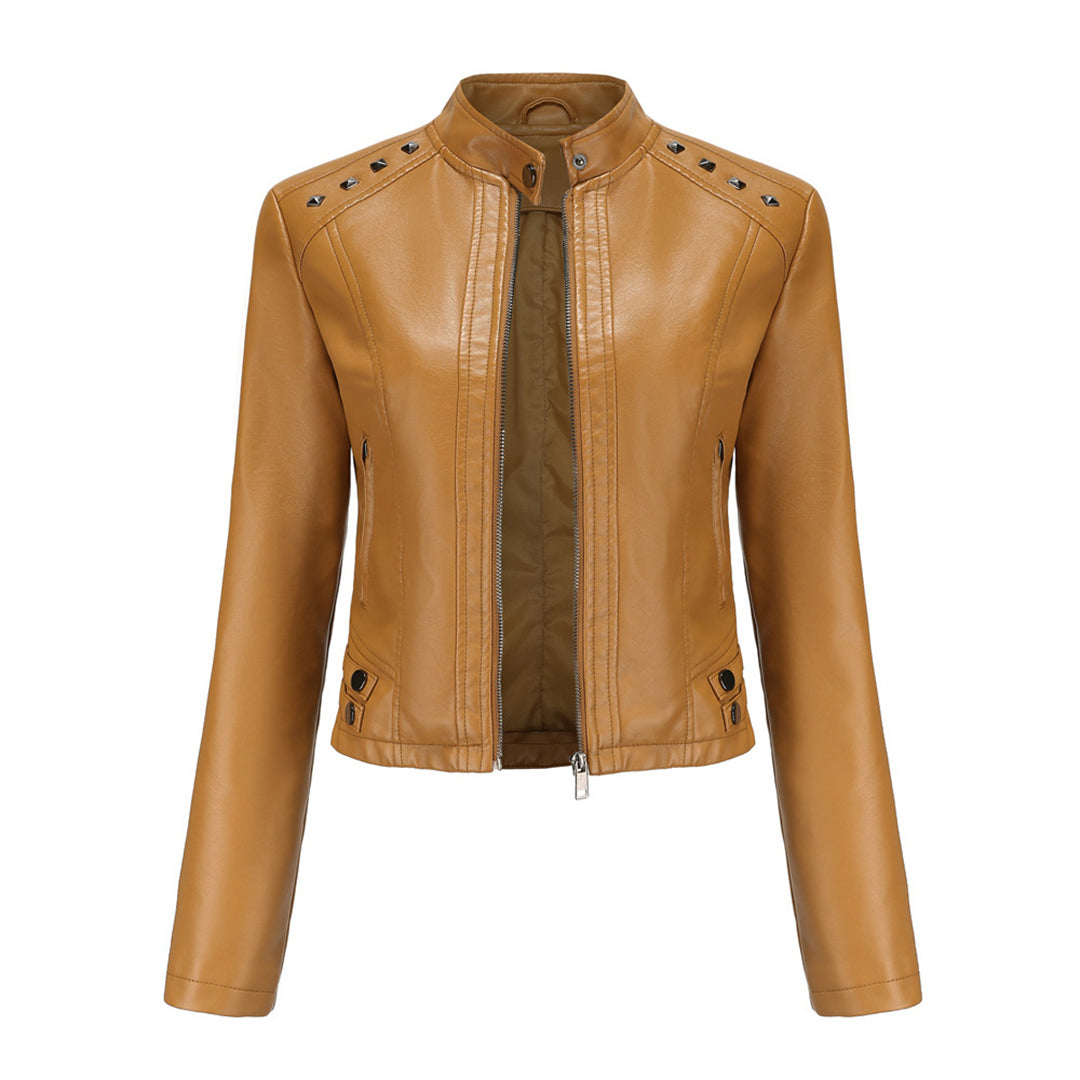 Julisa - Elegante Leren Jas met Unieke Details voor Dames