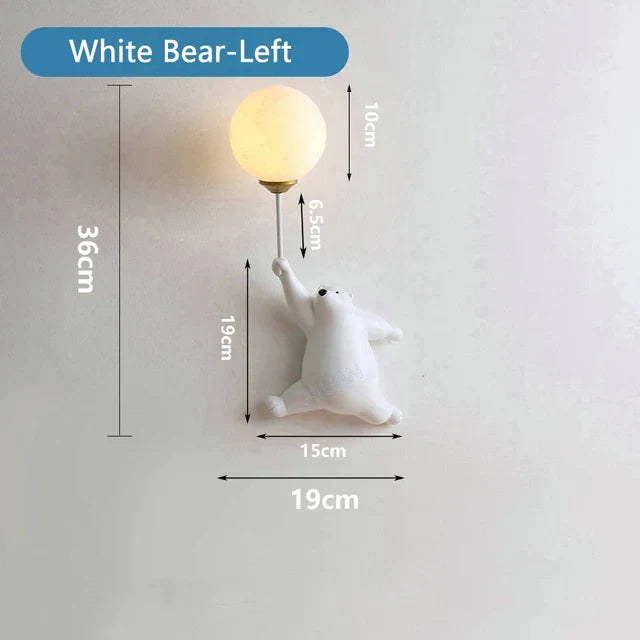 WonderLicht - Cartoon Beer Wandlamp voor Kinderen