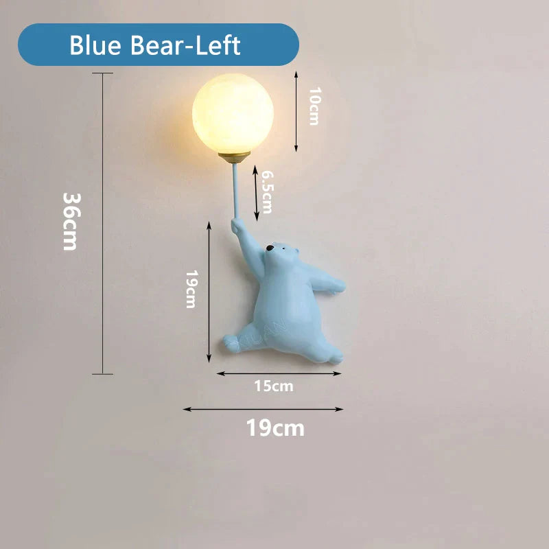 WonderLicht - Cartoon Beer Wandlamp voor Kinderen