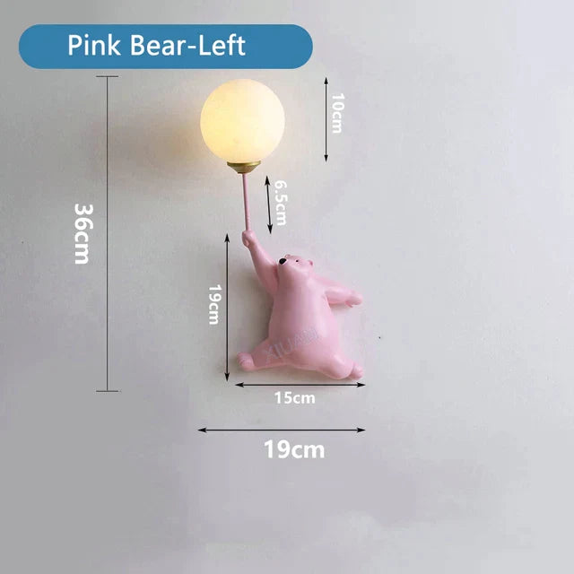 WonderLicht - Cartoon Beer Wandlamp voor Kinderen