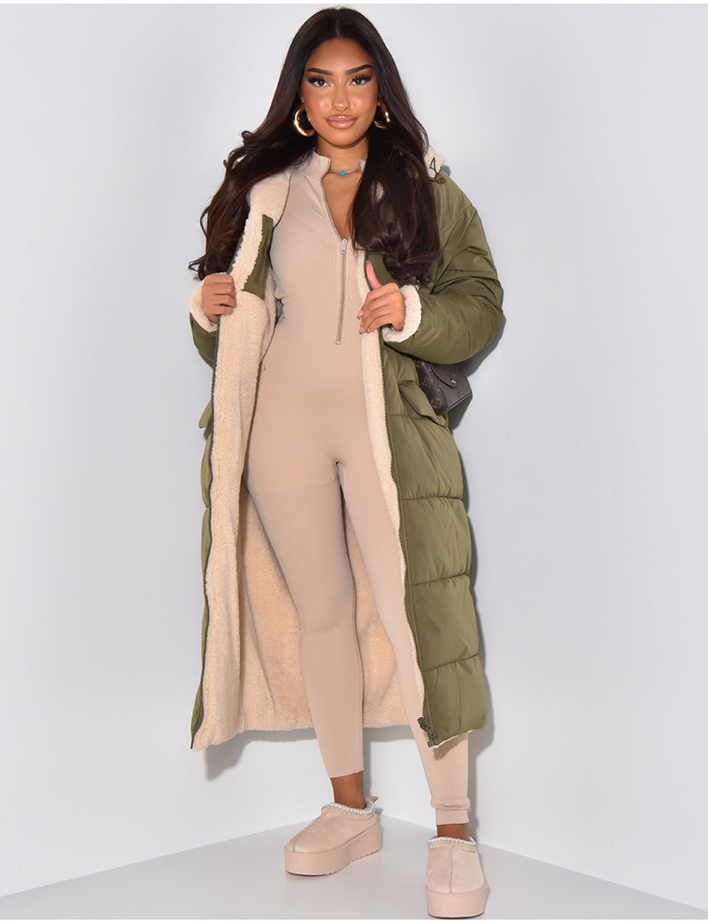 Knusse Warme Gevoerde Winterjas voor Dames - Dubbelzijdige Fleece Jas
