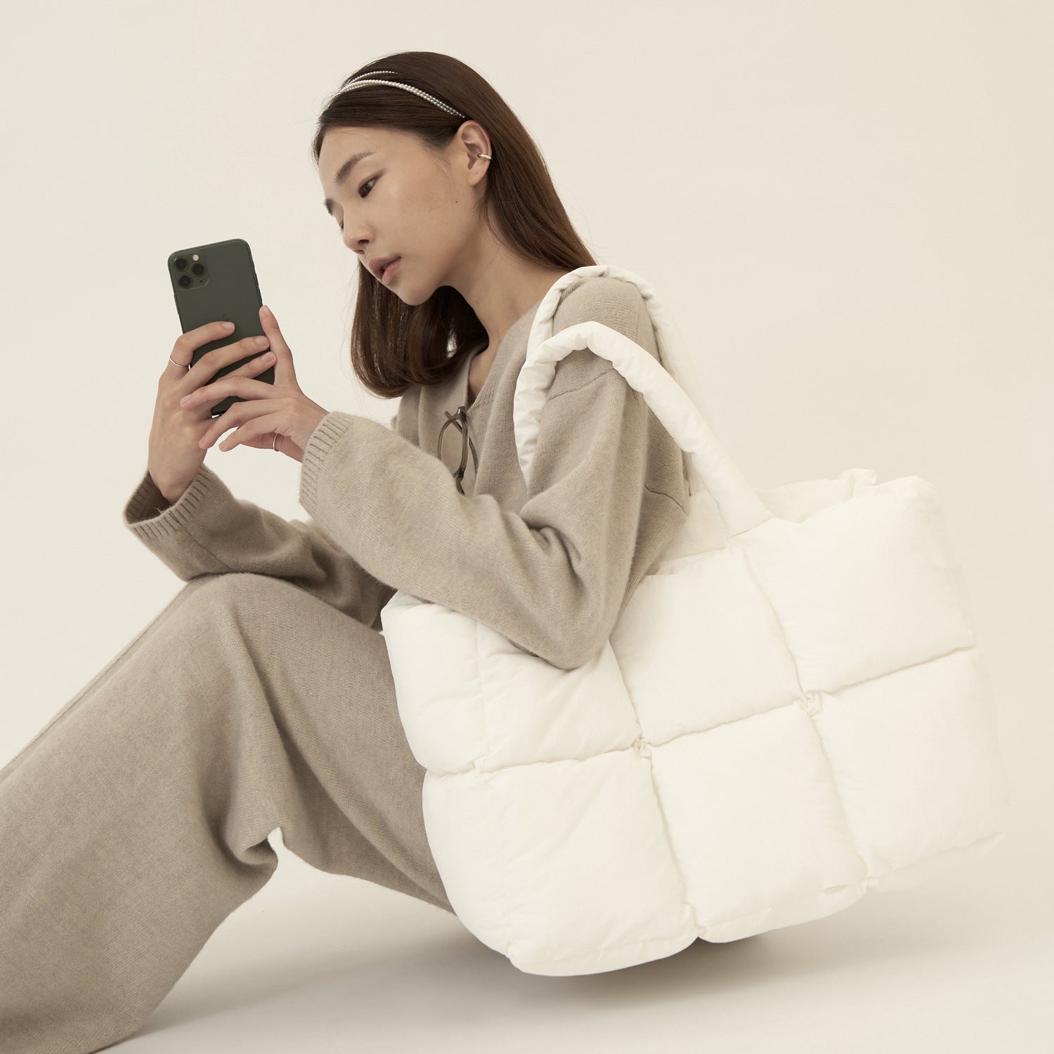 Lina - Puffer Schoudertas voor Dames | Stijlvolle en Ruime Handtas