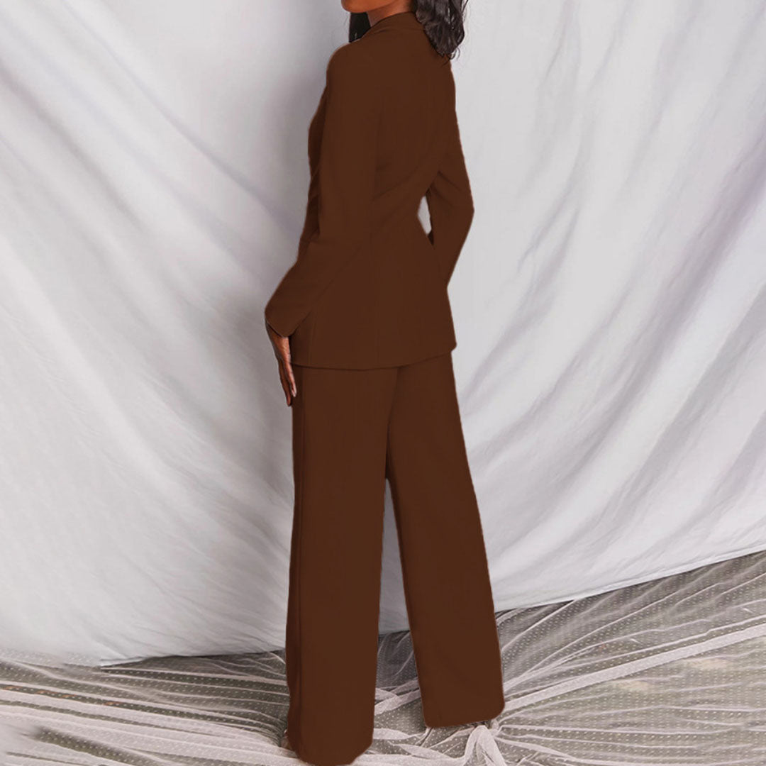 Dinae - Elegant Blazer en Broek Set voor Dames | Stijlvol en Comfortabel Zakelijke Outfit