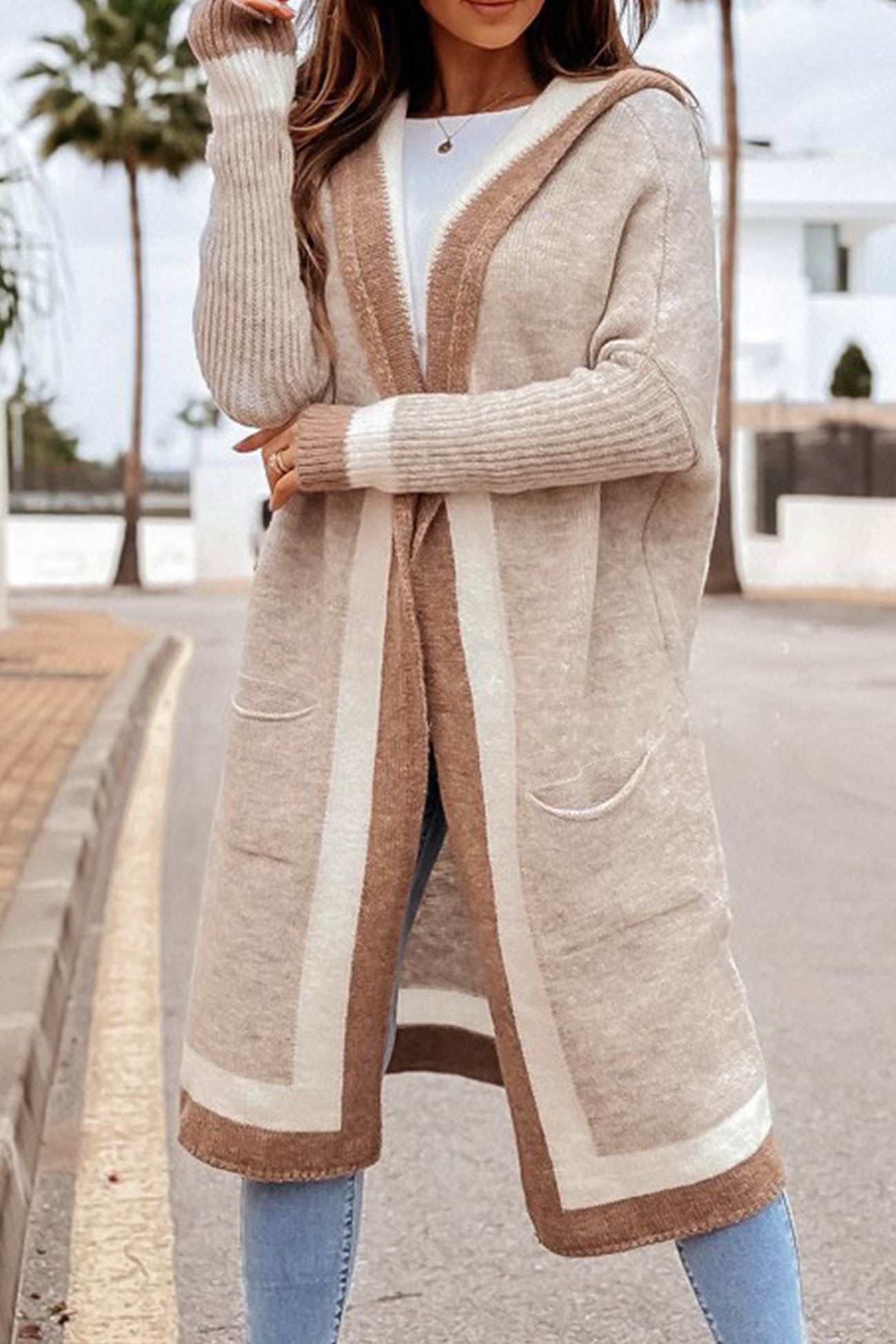 Elegante Herfst Kapuzen-Cardigan voor Dames - Comfort en Stijl