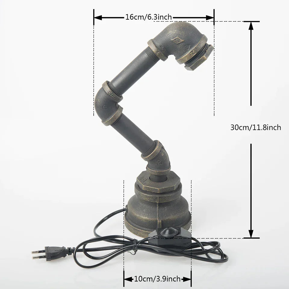 AquaGlow - Originele Metalen Lamp met Waterstroom Verlichting