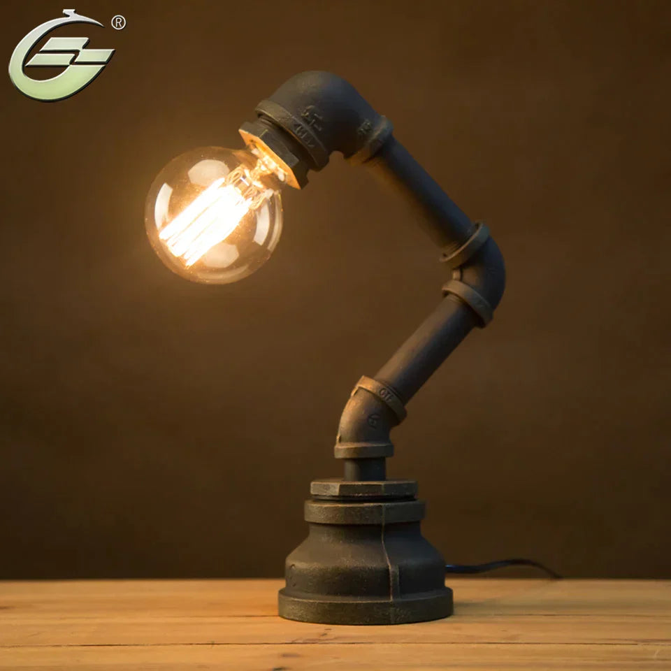 AquaGlow - Originele Metalen Lamp met Waterstroom Verlichting