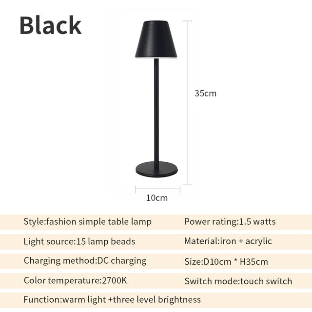 EcoBright - Draagbare Oplaadbare LED Tafellamp | Energiezuinige Verlichting voor Elke Ruimte