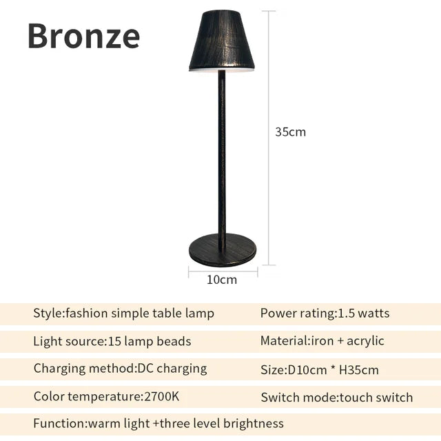 EcoBright - Draagbare Oplaadbare LED Tafellamp | Energiezuinige Verlichting voor Elke Ruimte