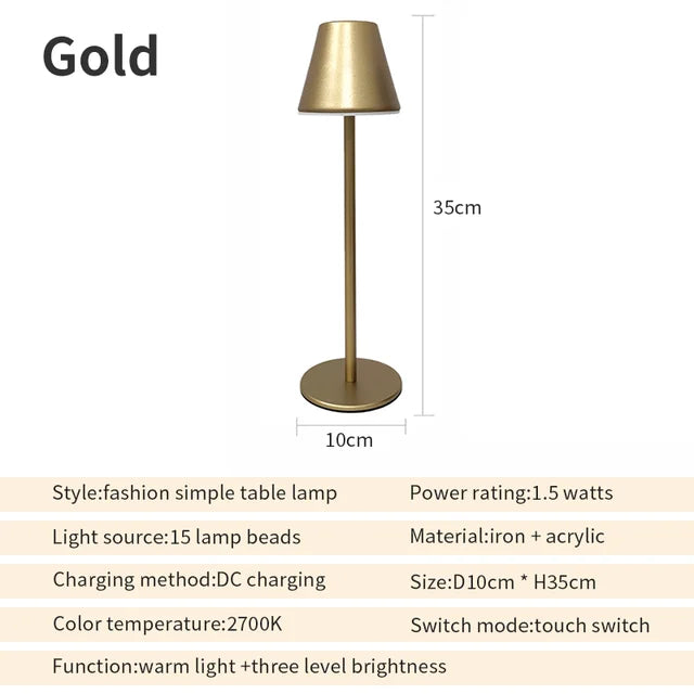 EcoBright - Draagbare Oplaadbare LED Tafellamp | Energiezuinige Verlichting voor Elke Ruimte