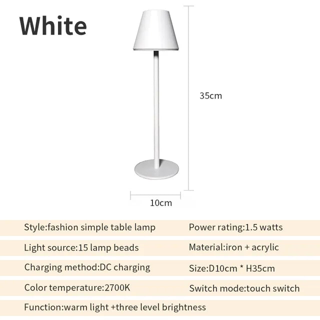 EcoBright - Draagbare Oplaadbare LED Tafellamp | Energiezuinige Verlichting voor Elke Ruimte
