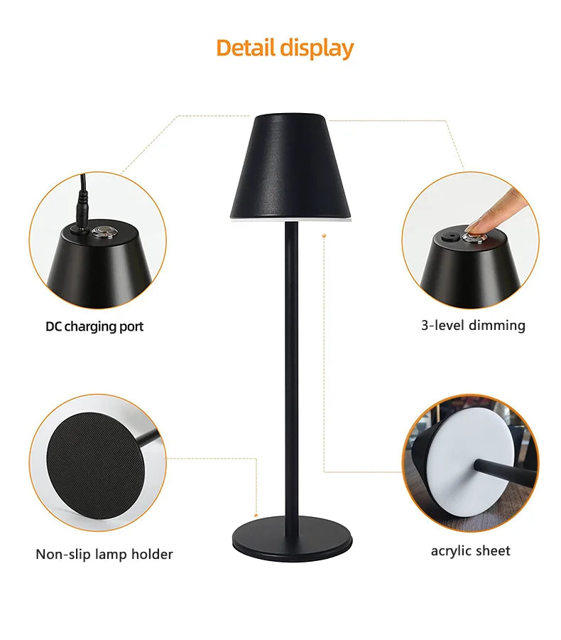EcoBright - Draagbare Oplaadbare LED Tafellamp | Energiezuinige Verlichting voor Elke Ruimte