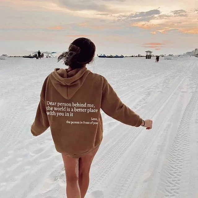 Dear Person - Comfortabele Katoenen Statement Hoodie