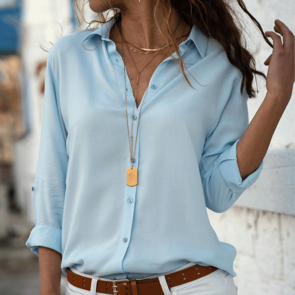 Oliva - Elegante Chiffon Blouse voor Dames - Licht en Stijlvol