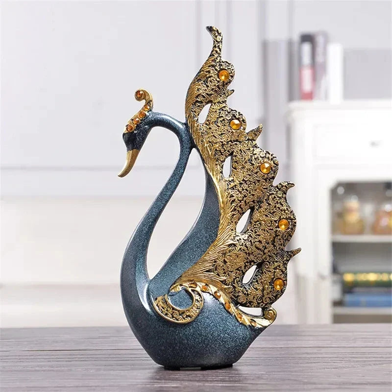 SwanElegance - Zwanenliefhebbers Decoratieve Set | Luxe Zwanenbeeld voor Interieur