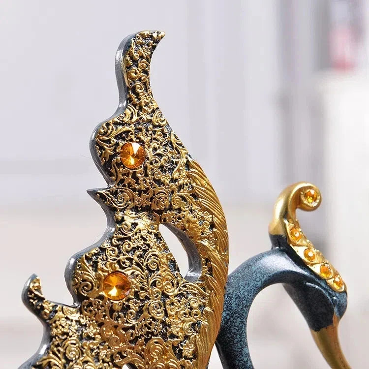 SwanElegance - Zwanenliefhebbers Decoratieve Set | Luxe Zwanenbeeld voor Interieur