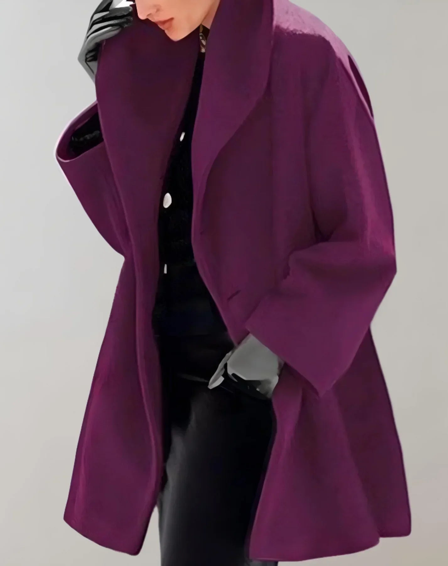 Eva – Elegante Damesjas met Eén Knoop | Stijlvolle en Comfortabele Jas