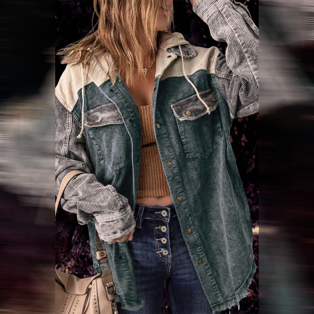 Alaya - Vintage Loose-Fit Jas voor Dames met Unieke Stijl