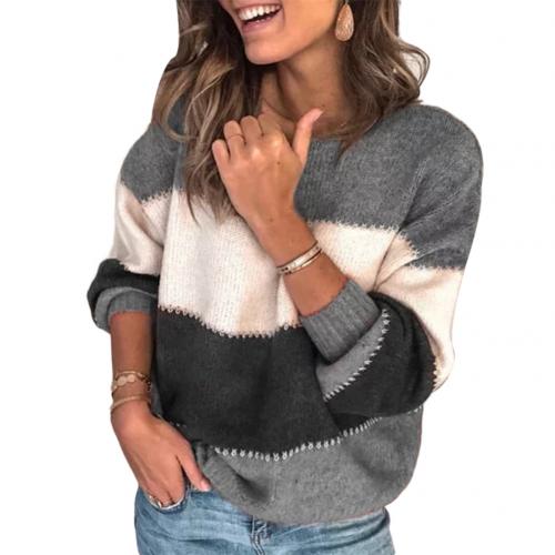 Marissa - Bunter Damen Fleece Rundhals-Pullover