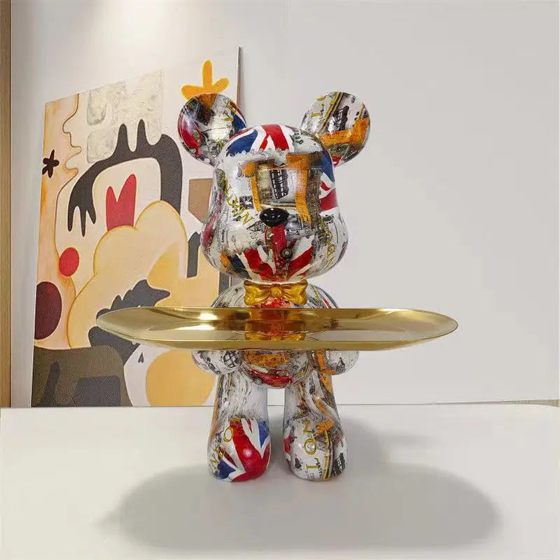 Graffiti Stijl Beer Beeld - Moderne Kunst voor een Stijlvol Interieur