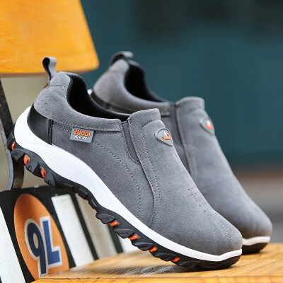 Stijlvolle Slip-On Sneakers voor Heren met Elastische Inzetstukken – Comfort en Gemak voor Dagelijks Gebruik