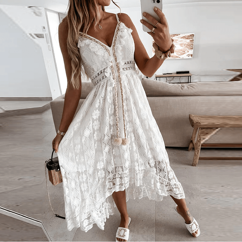 ElegantLace Jurk | Jasmine Kant Jurk voor Een Verfijnde Look