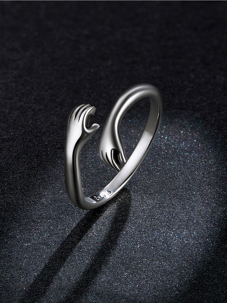 Lina's Zachte Omhelzingsring - Dames 925 Sterlingsilver Verstelbare Ring voor Feestelijke Sieraden