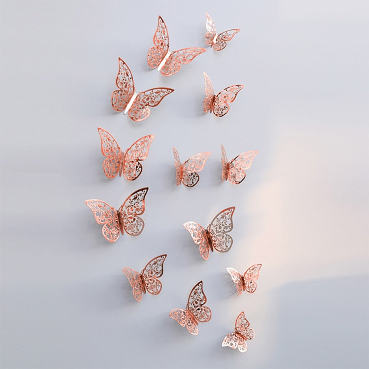 VlinderFantasie - 3D Vlinder Wandstickers | Ideaal voor Bruiloften en Interieurdecoratie