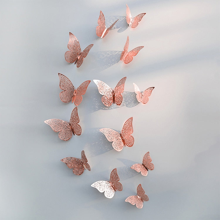 VlinderFantasie - 3D Vlinder Wandstickers | Ideaal voor Bruiloften en Interieurdecoratie