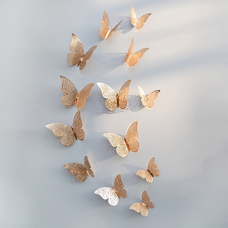 VlinderFantasie - 3D Vlinder Wandstickers | Ideaal voor Bruiloften en Interieurdecoratie