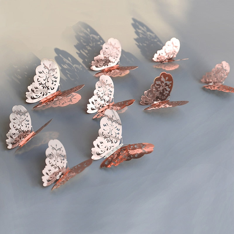 VlinderFantasie - 3D Vlinder Wandstickers | Ideaal voor Bruiloften en Interieurdecoratie
