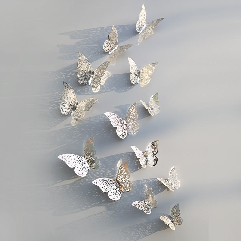 VlinderFantasie - 3D Vlinder Wandstickers | Ideaal voor Bruiloften en Interieurdecoratie