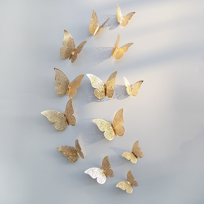 VlinderFantasie - 3D Vlinder Wandstickers | Ideaal voor Bruiloften en Interieurdecoratie