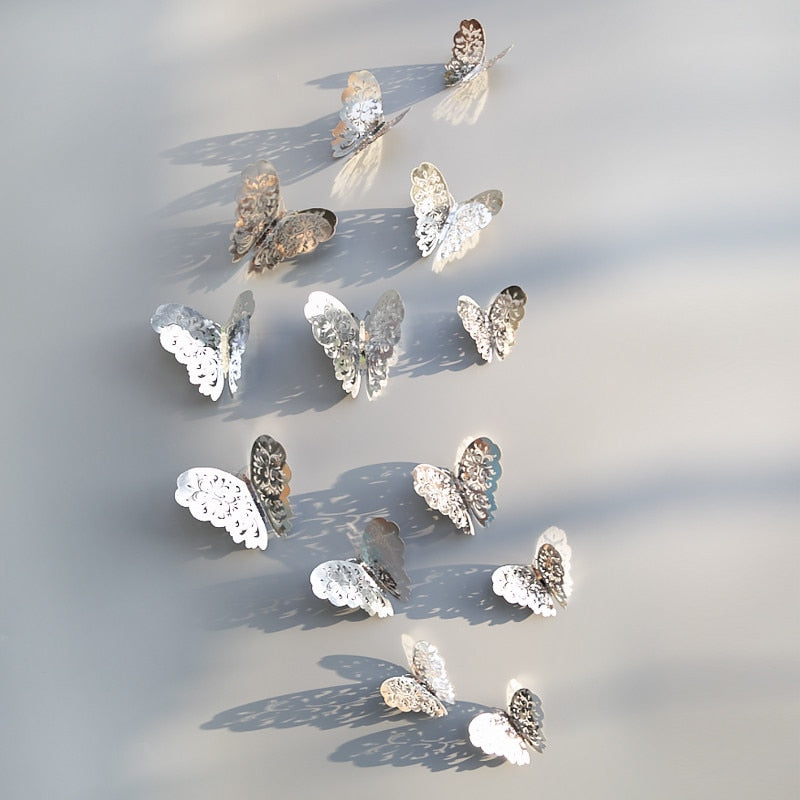 VlinderFantasie - 3D Vlinder Wandstickers | Ideaal voor Bruiloften en Interieurdecoratie