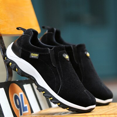 Stijlvolle Slip-On Sneakers voor Heren met Elastische Inzetstukken – Comfort en Gemak voor Dagelijks Gebruik