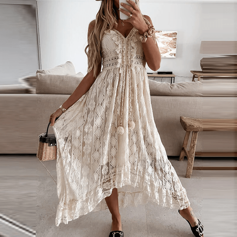 ElegantLace Jurk | Jasmine Kant Jurk voor Een Verfijnde Look