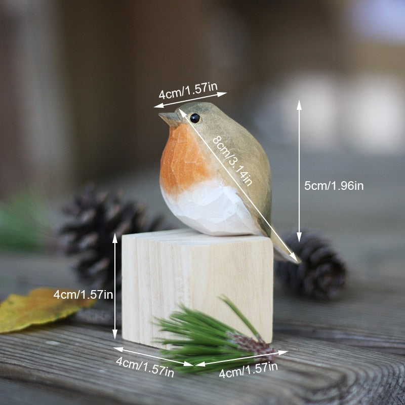 ScandiVogel - Scandinavische Houten Vogelbeeldjes | Decoratieve Houten Ornamenten voor Interieur