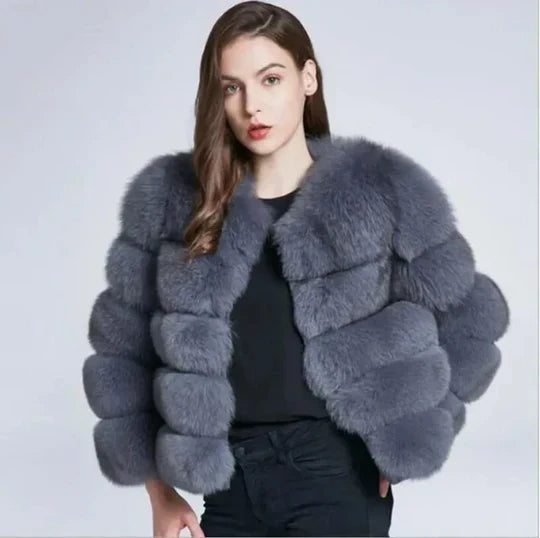 Nina – Glamour Faux Bontjas voor Dames | Luxe en Warmte in Één