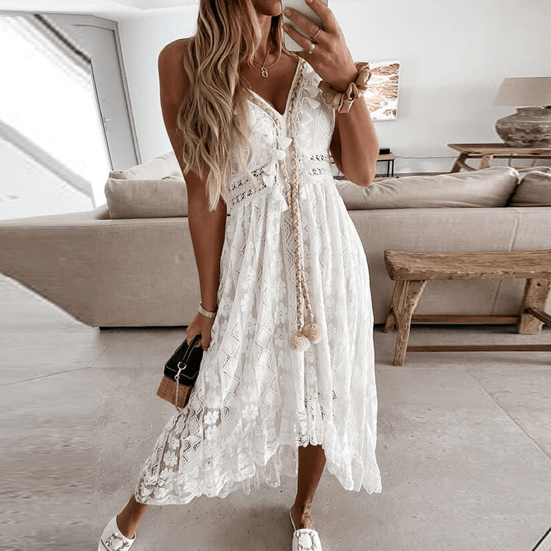 ElegantLace Jurk | Jasmine Kant Jurk voor Een Verfijnde Look
