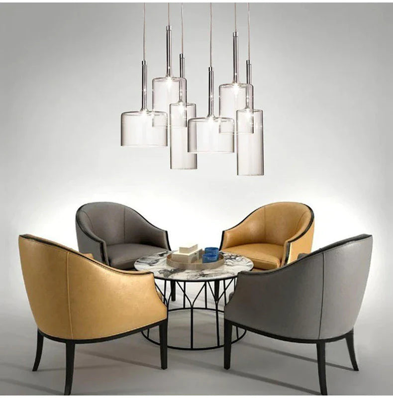Elegante Glazen Hanglamp voor Eettafel - Moderne LED Verlichting voor Stijlvol Interieur