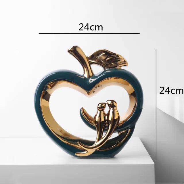 CeramicDelight - Keramische Appel Decoratie | Stijlvol Decoratief Object voor Interieur