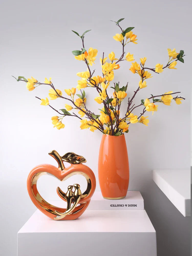 CeramicDelight - Keramische Appel Decoratie | Stijlvol Decoratief Object voor Interieur