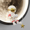 LunaGlow - LED Maan Wandlamp met Astronaut en Ster | Unieke Verlichting voor Slaapkamer en Kinderkamer