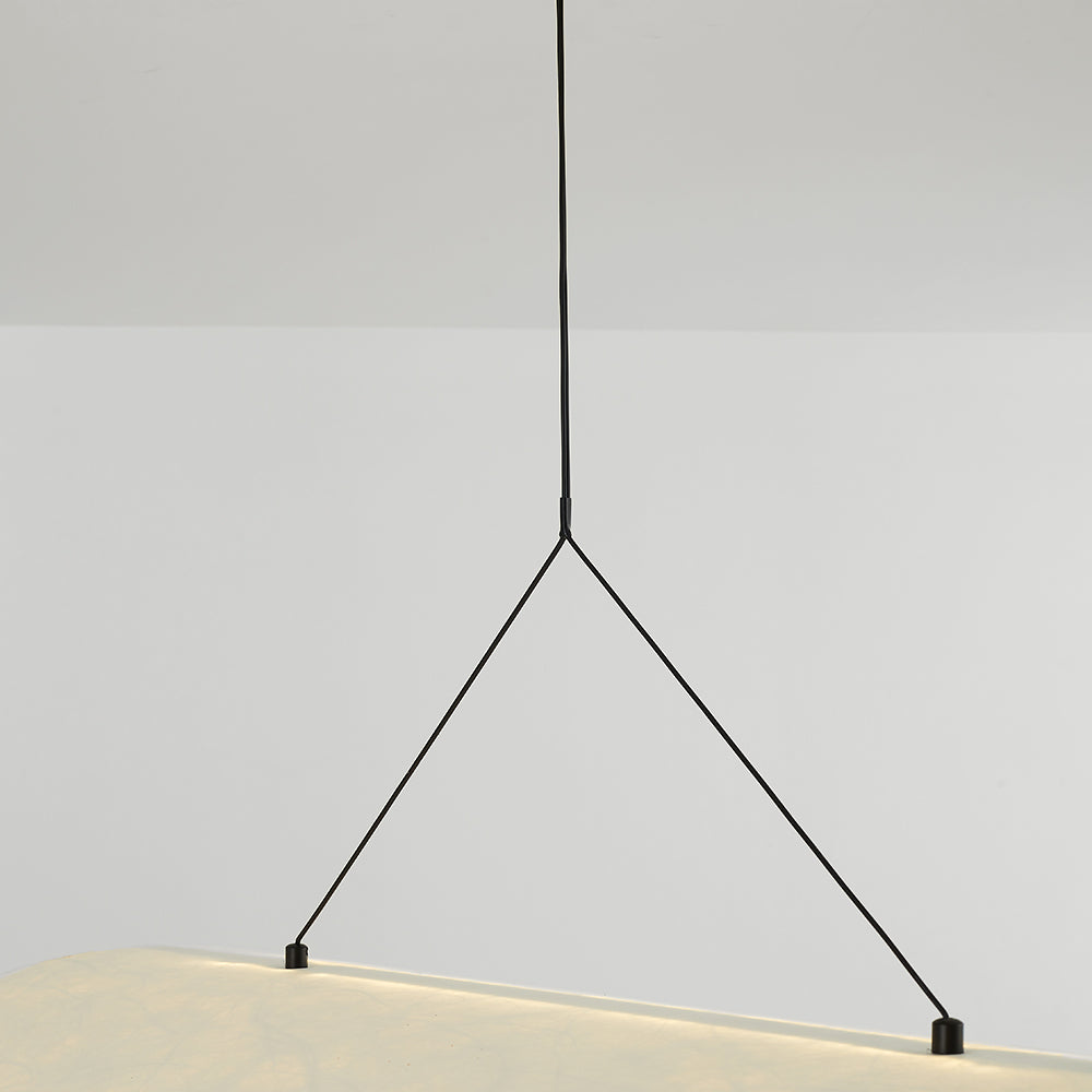 LumiSleek - Moderne LED Hanglamp van Metaal en Kunstzijde in Wit voor de Slaapkamer