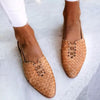RonaStyle - Handgevlochten Leren Slippers voor Dames – Luxe en Comfort