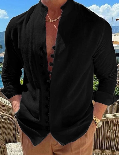 Henley Heren Shirt met Unieke Knoopsluiting en Zachte Katoen – Comfort en Stijl voor Elke Dag
