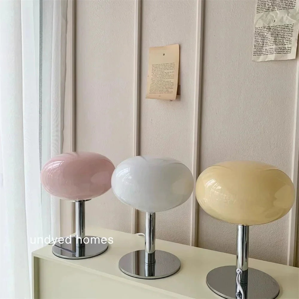 CreamGlow - Crème Lollypop Glazen Tafellamp | Stijlvolle Verlichting voor Elk Interieur