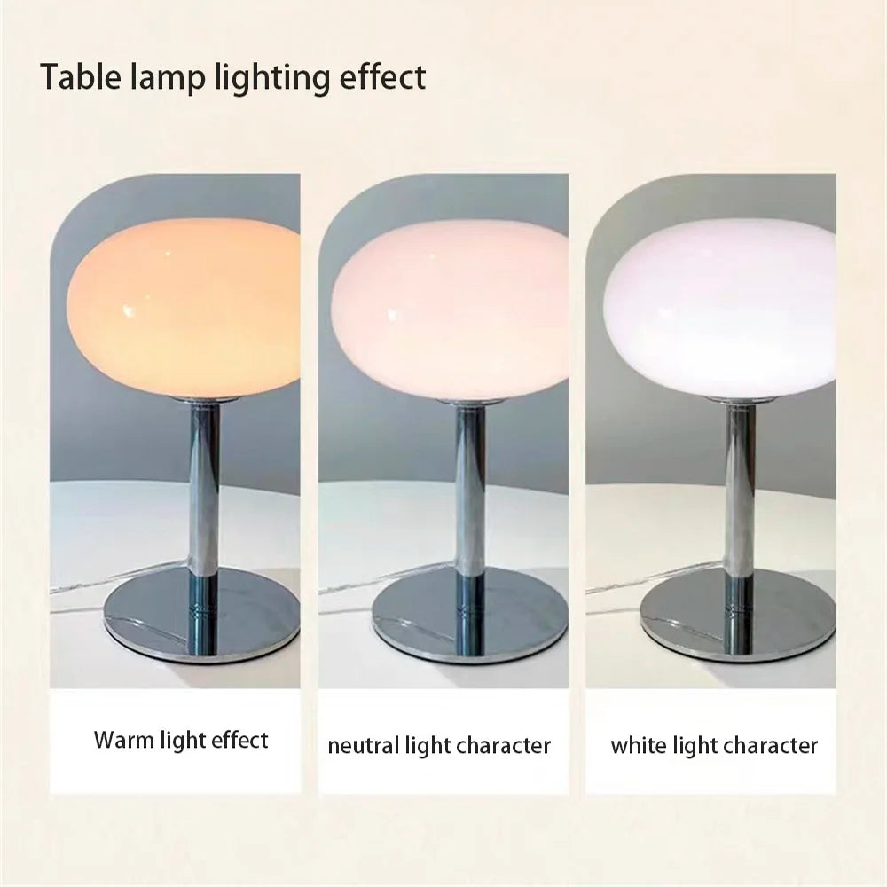 CreamGlow - Crème Lollypop Glazen Tafellamp | Stijlvolle Verlichting voor Elk Interieur