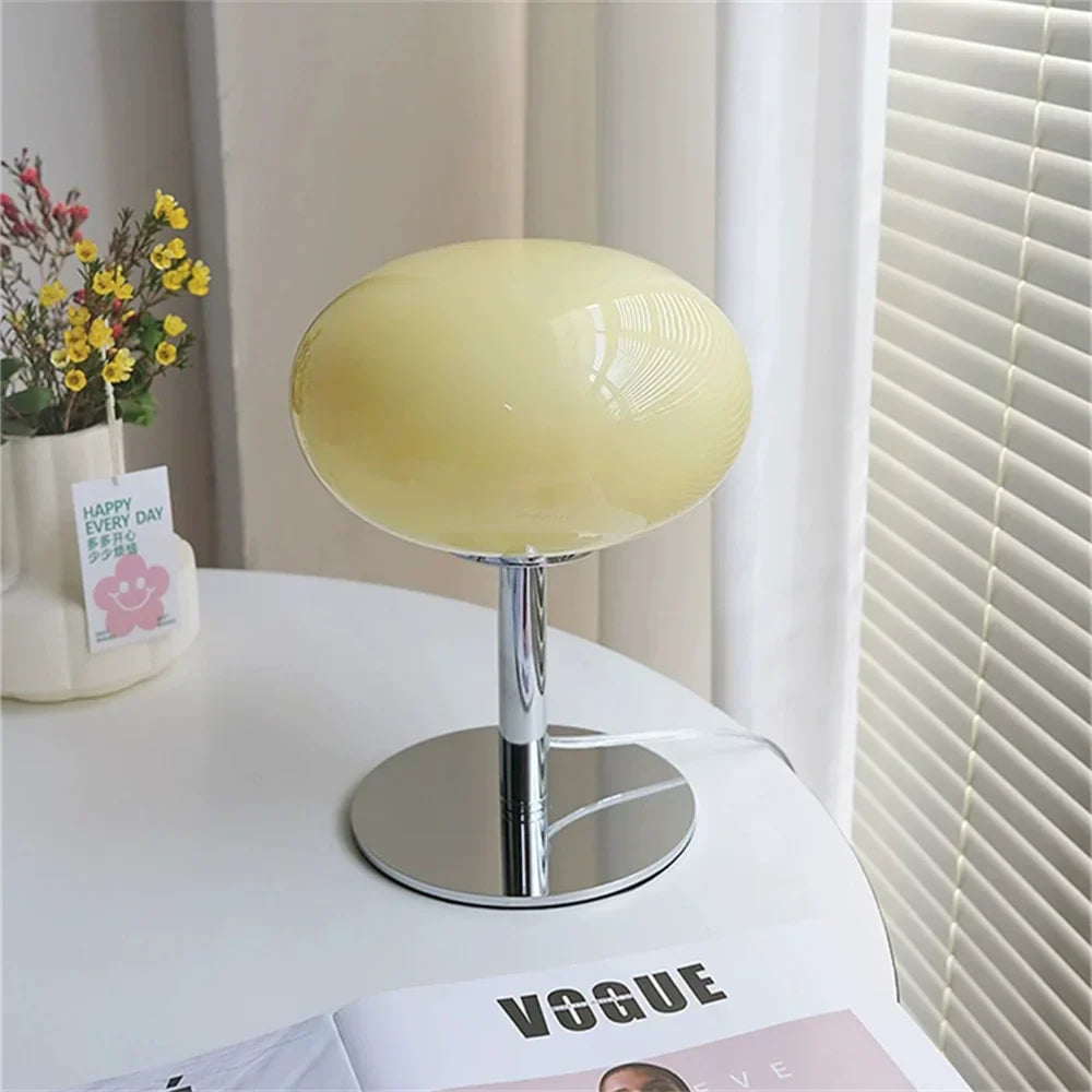 CreamGlow - Crème Lollypop Glazen Tafellamp | Stijlvolle Verlichting voor Elk Interieur
