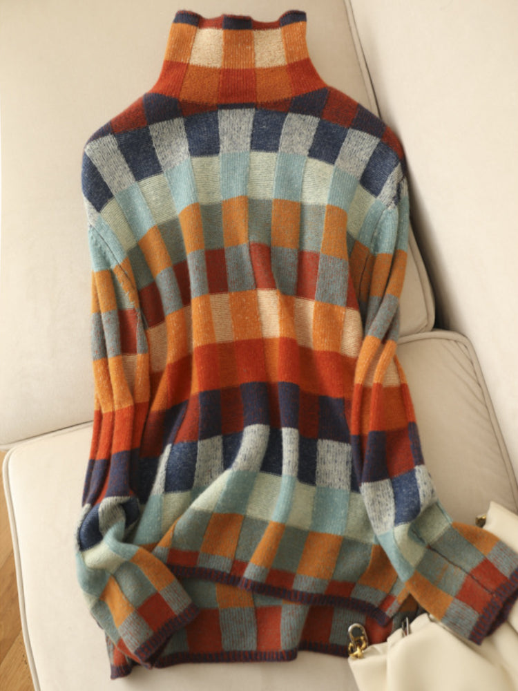 EmmaSoft - Kleurrijke Zachte Dames Trui - Comfort en Stijl